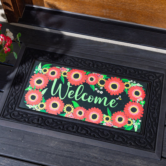 Welcome Wreath Sassafras Switch Mat