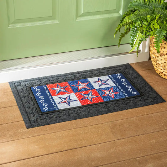 Patriotic Red, White, and Blue Stars Sassafras Switch Mat