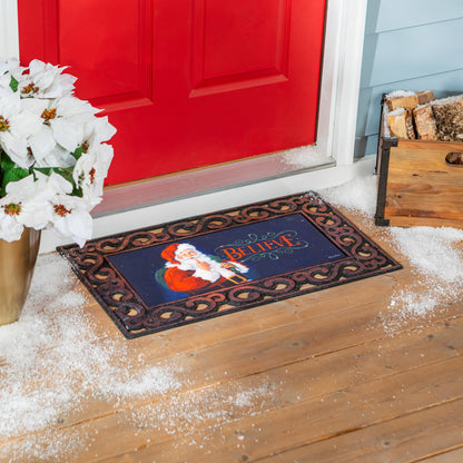 Santa Clause 'Believe' Sassafras Switch Doormat