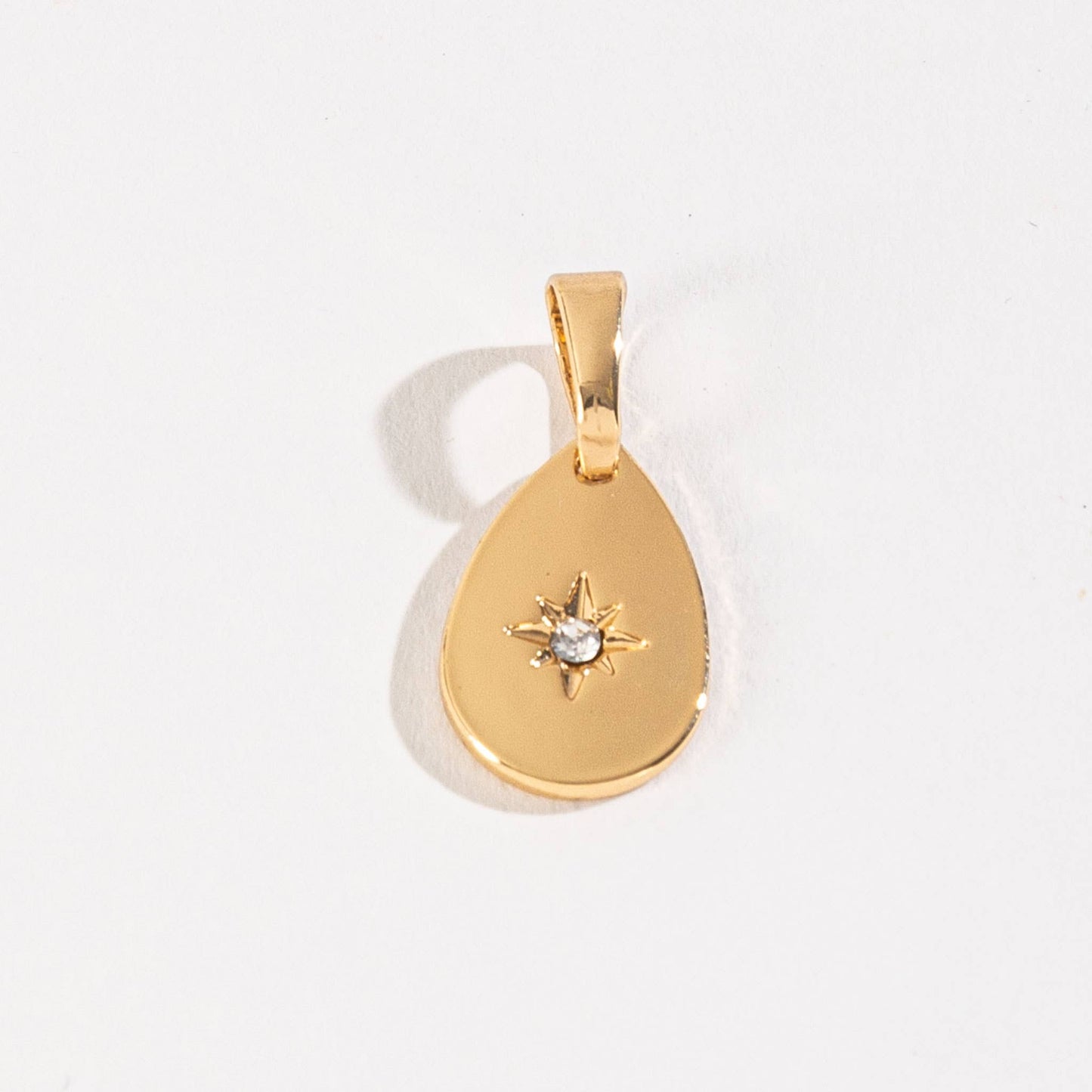 Layer Me Teardrop Star Pendant Charm: Silver