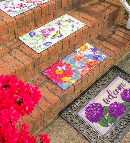 Purple Hydrangea Welcome Sassafras Switch Mat