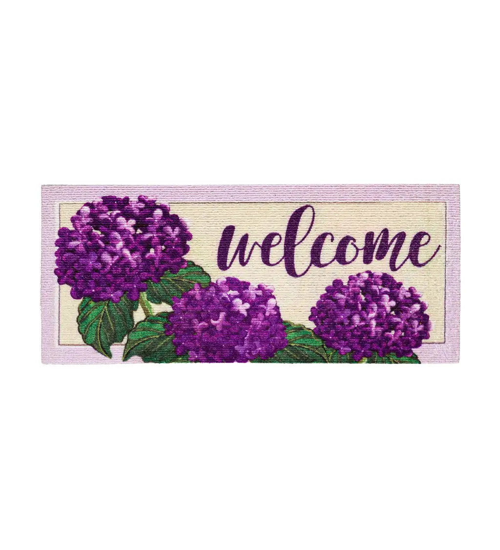 Purple Hydrangea Welcome Sassafras Switch Mat