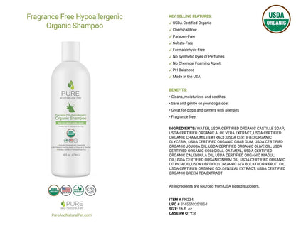 Hypoallergenic Organic Shampoo for Dogs