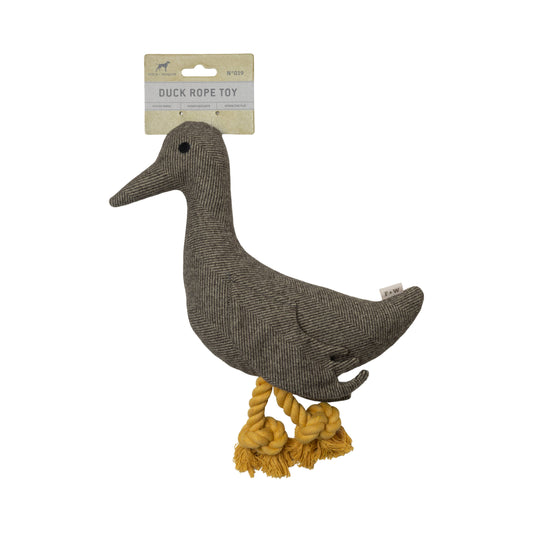 Field + Wander Squeaky Duck & Rope Dog Toy