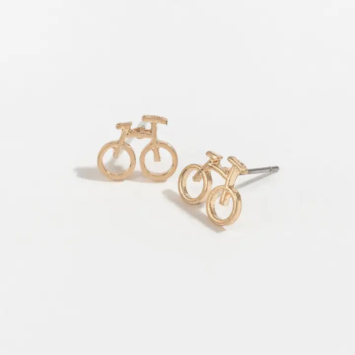 Stud Buds Bicycle Earrings