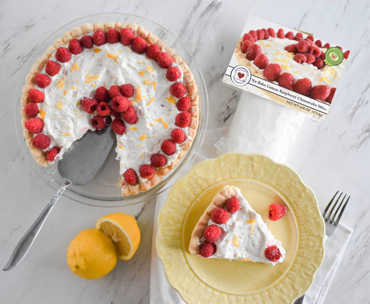 No Bake Lemon Raspberry Cheesecake Mix