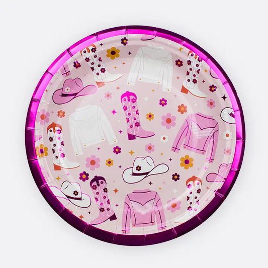 Daisy Cowgirl Vibes Appetizer Paper Plate