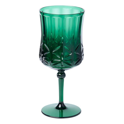 Classic Green Tumblers, Wine and Cocktail Glasses & Pitcher