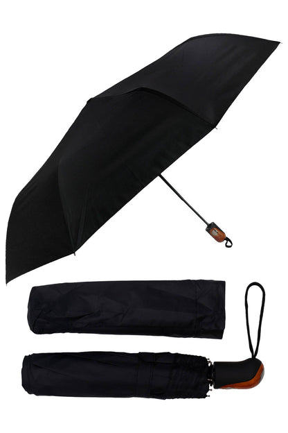 Black Auto Open Compact Umbrella
