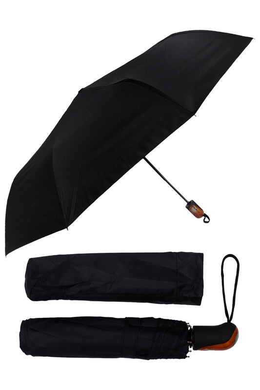 Black Auto Open Compact Umbrella