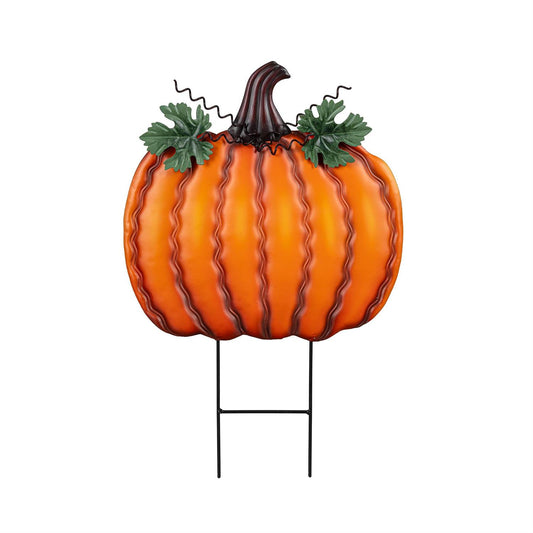 Pumpkin Patch Metal Garden Stake