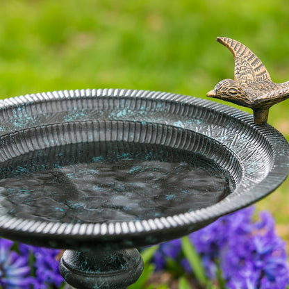 Cast Iron Bird Bath on Pedestal