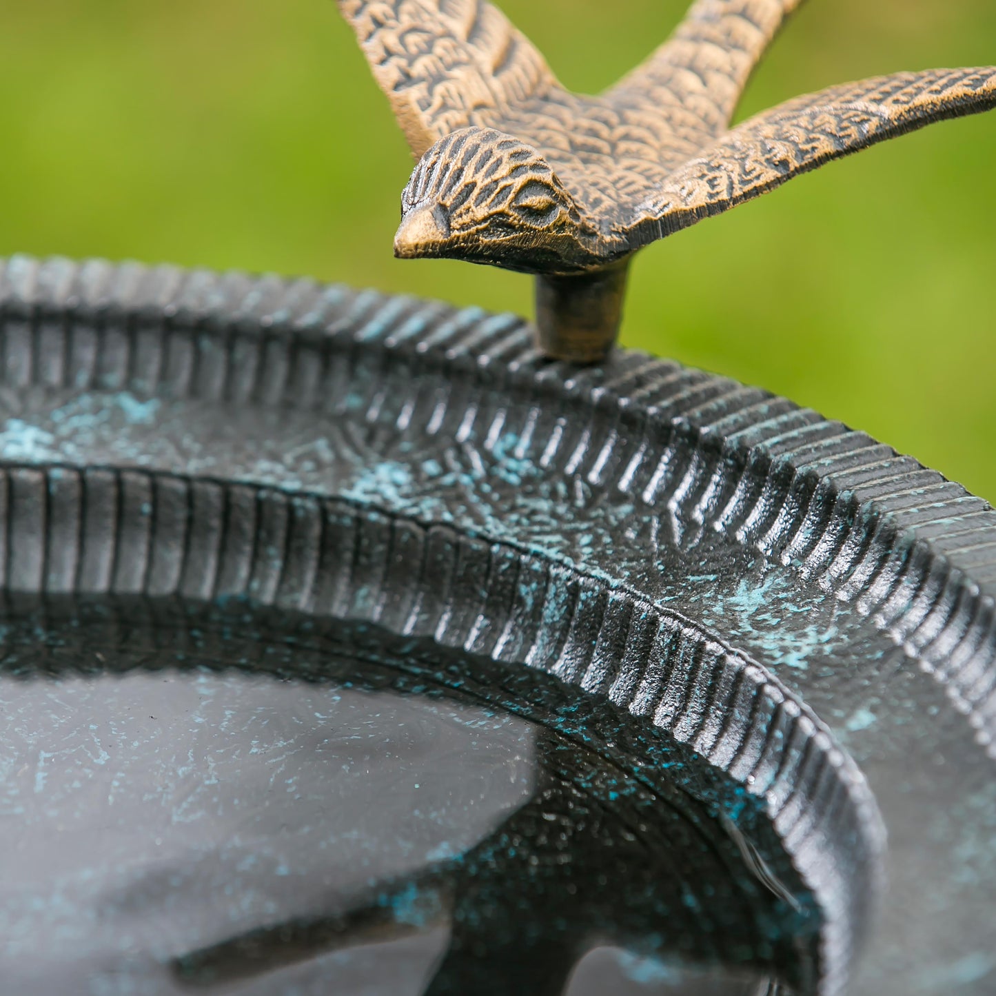 Cast Iron Bird Bath on Pedestal