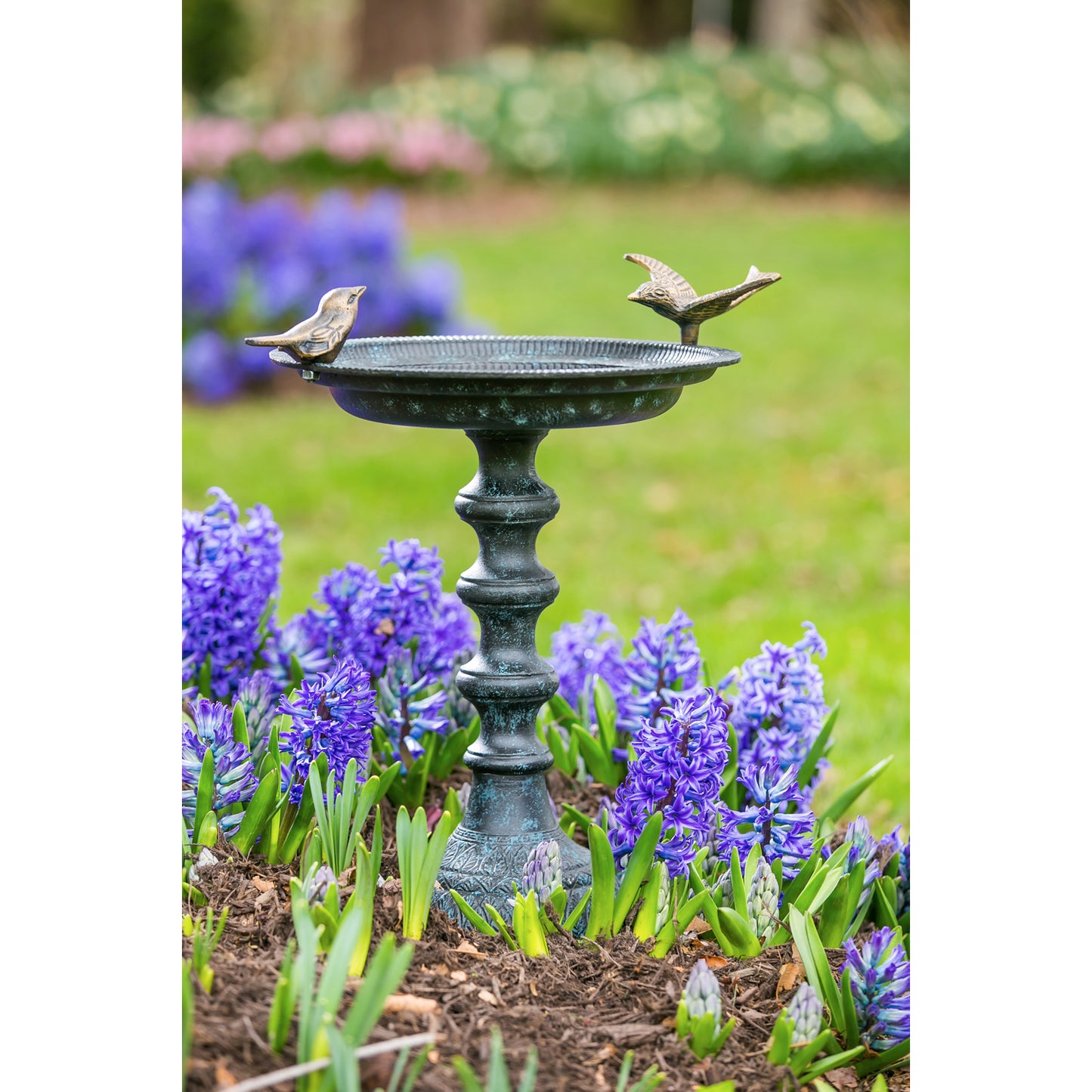 Cast Iron Bird Bath on Pedestal