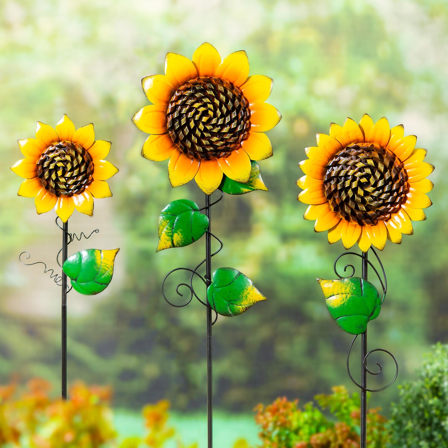 Radiant Sunflower Garden Stake