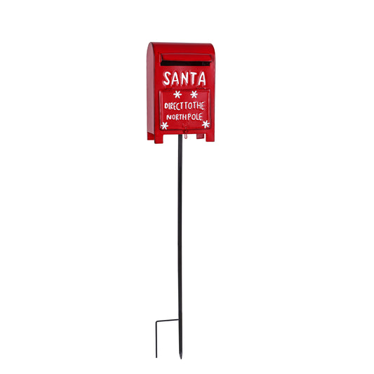 Metal Christmas Mailbox Garden Stake