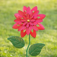 41"H Dahlia Metal Flower Garden Stake