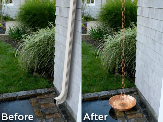 Pure Copper Single Rain Chain Link