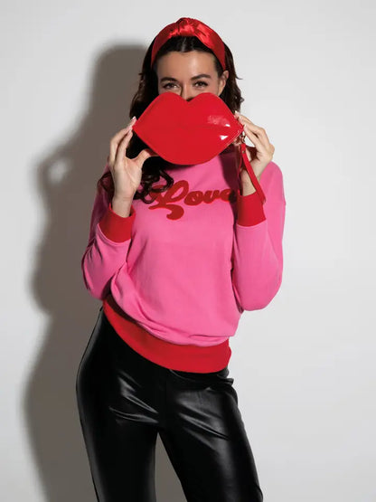 "Love" Classic Pink Sweatshirt