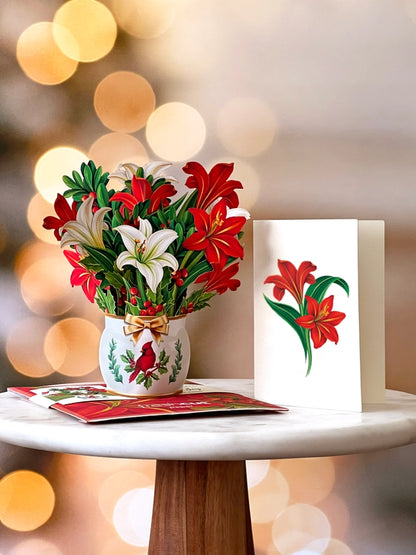 Mini Winter Joy Pop-Up Bouquet Blank Greeting Card