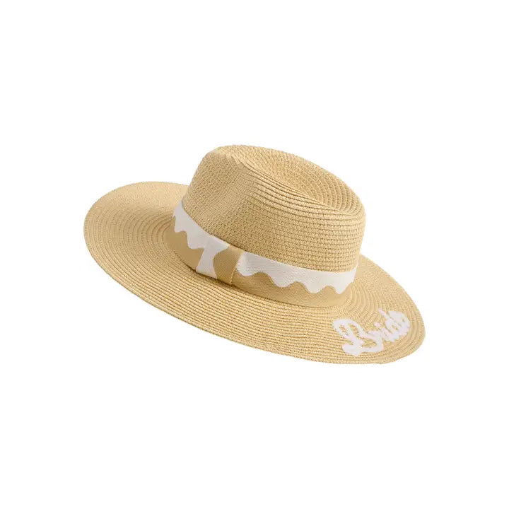 "Bride" Hat and Tote Set - Natural