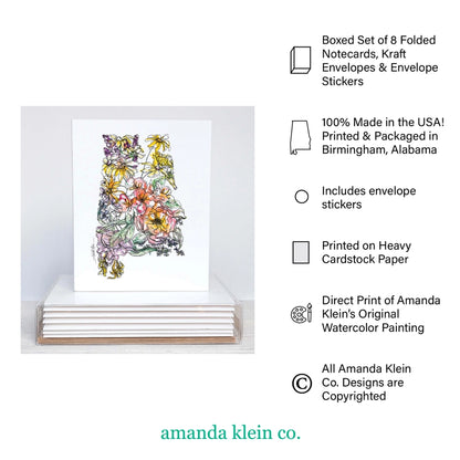 Amanda Klein Co. Texas Note Card Stationery Set