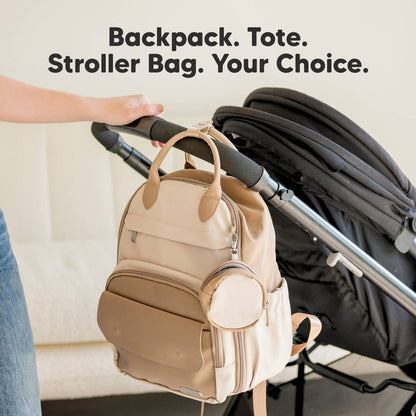 Play Diaper Bag Backpack: Latte