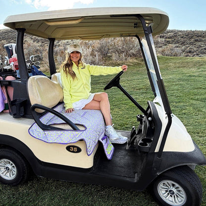 Birdie Lilac Leopard Reversible Golf Cart Seat Cover
