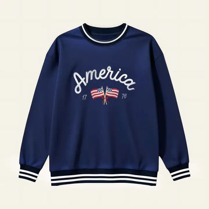 Oversized Crew America Sweatshirt