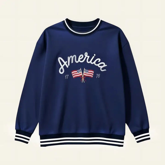 Oversized Crew America Sweatshirt