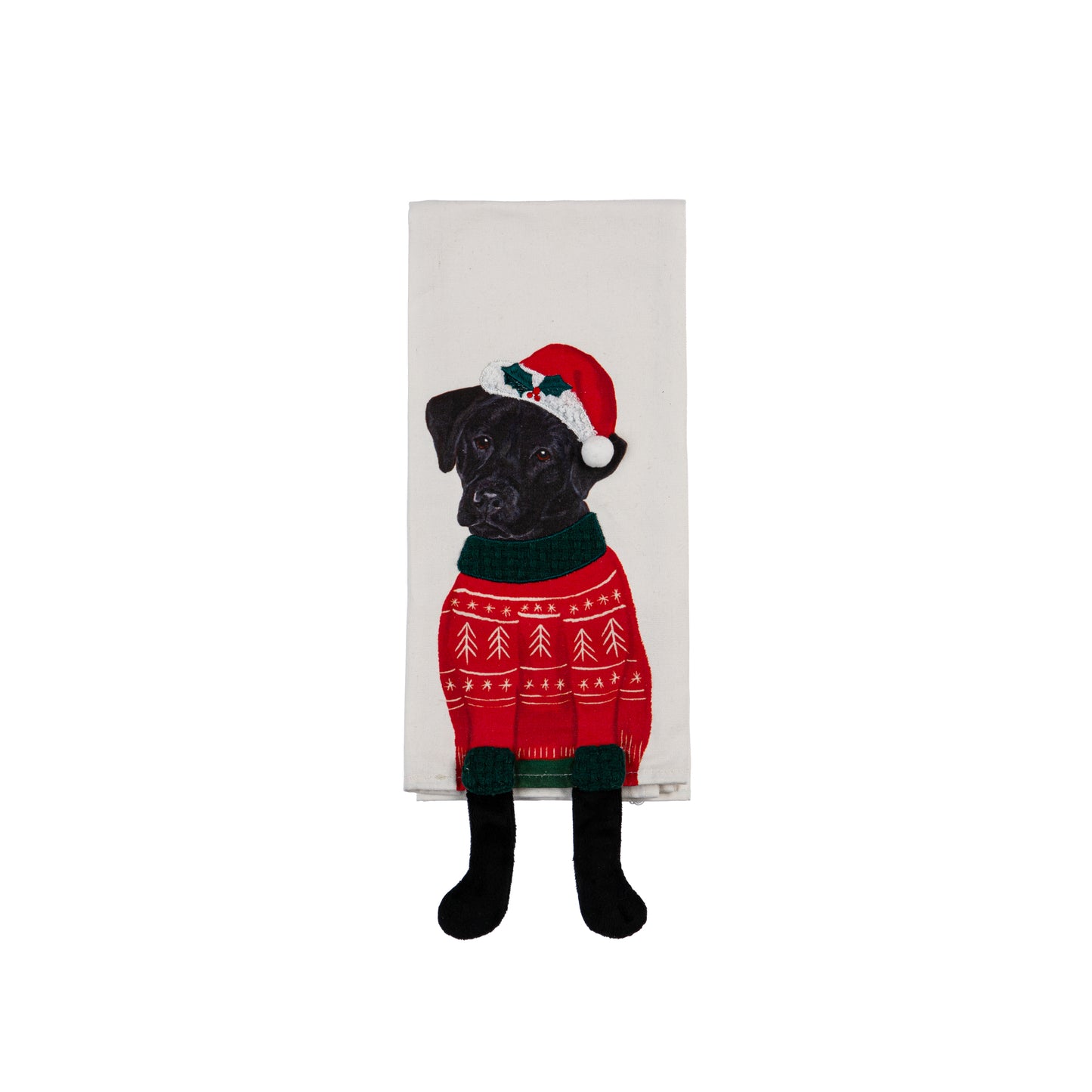 Holiday Dog Kitchen Towels with Dangling Legs