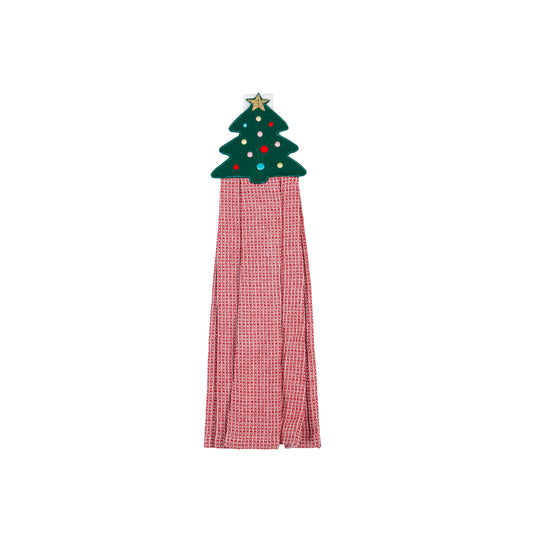 Hanging Christmas Tree & Holly Beries Tea Towels