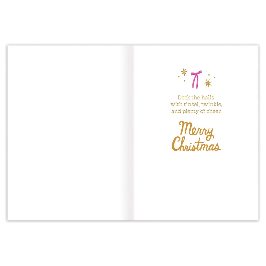 Santa Trimming Tree Boxed Holiday Card Set