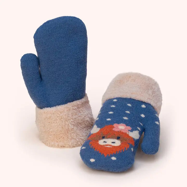 Highland Cow Kids Mittens