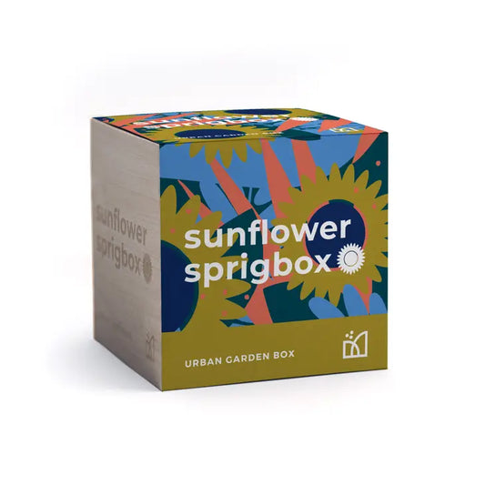 Springbox Sunflower Grow Kit | Flower Garden Gift | Wooden Planter Box