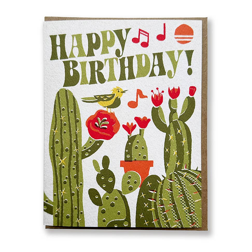 Happy Birthday Cacti Card