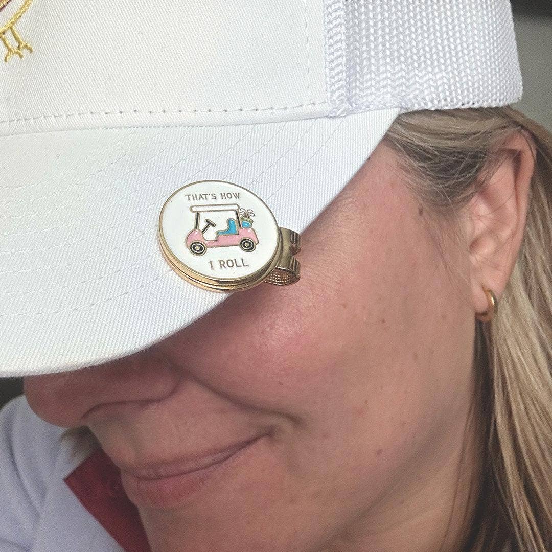 Birdie That's How I Roll Women's Golf Ball Marker with Hat Clip