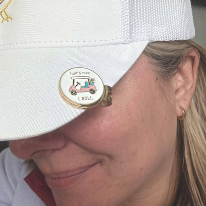 Birdie That's How I Roll Women's Golf Ball Marker with Hat Clip