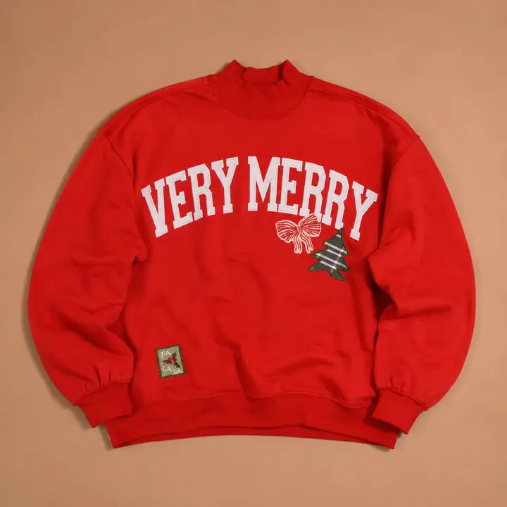 Very Merry Vintage Mockneck Sweatshirt