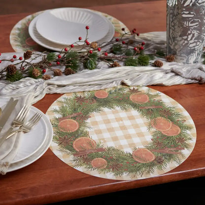 Citrus Wreath Paper Placemat