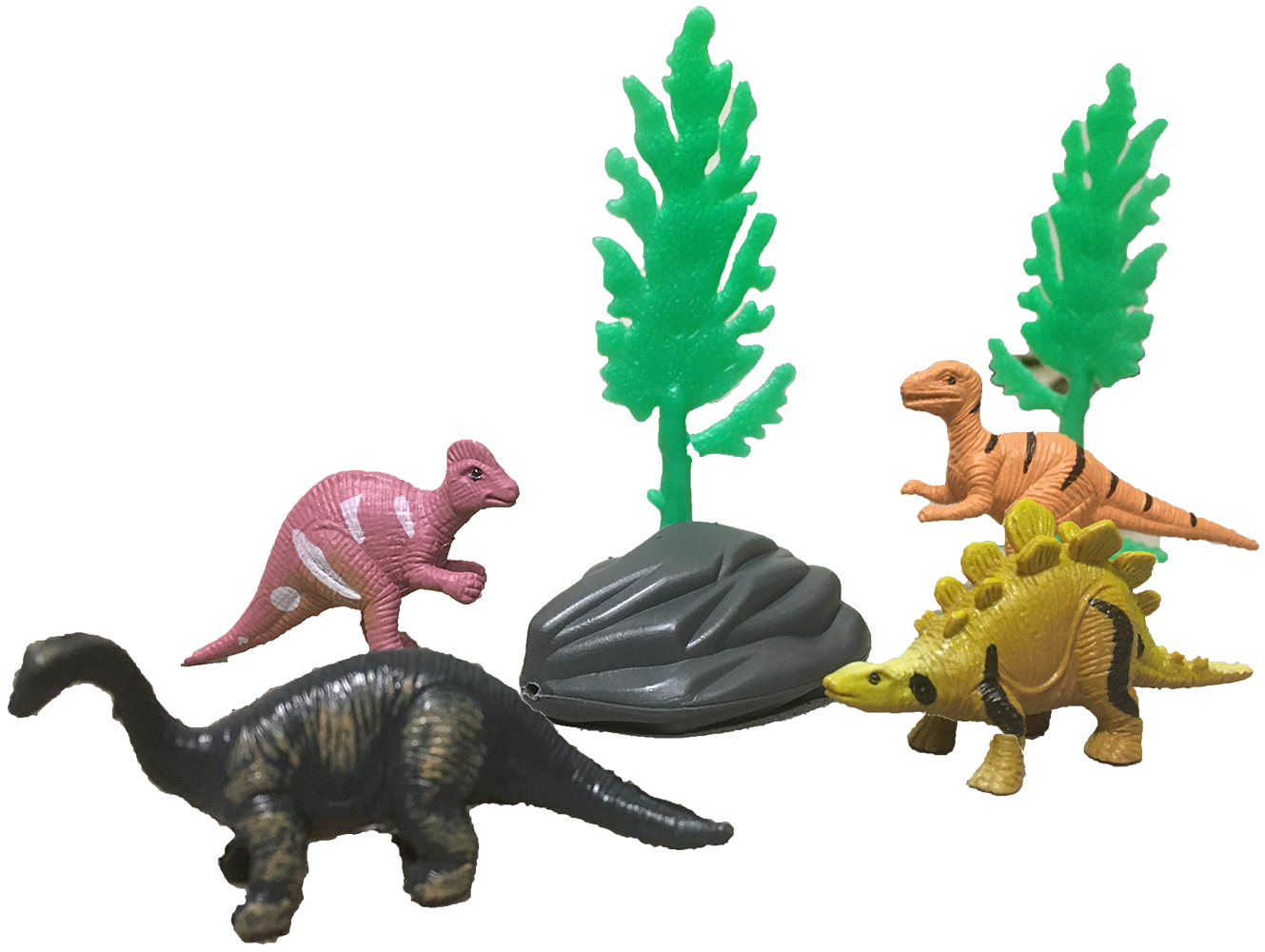 Dinosaur Figurines with T-Rex Head Topper