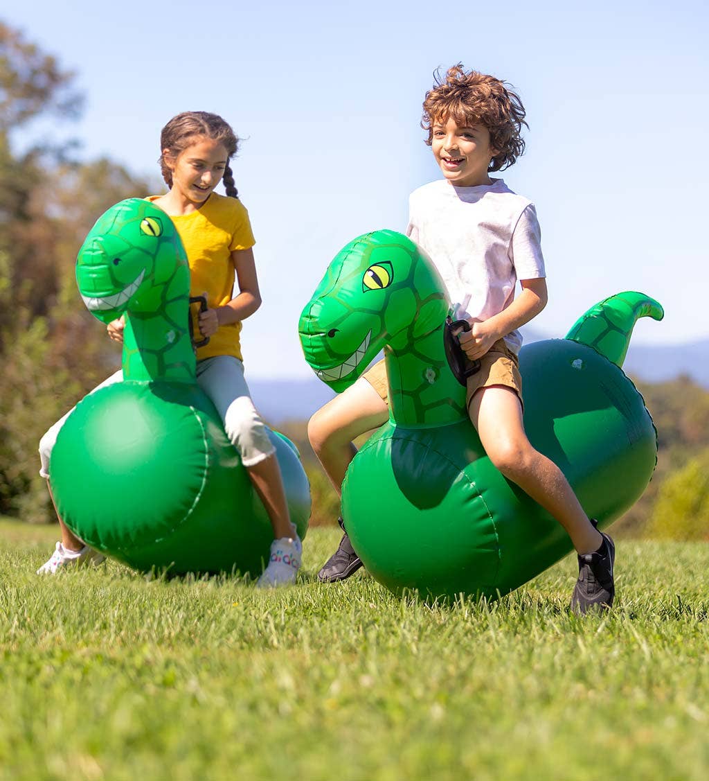 Inflatable Ride-On Hop 'n Go - Set of 2: Dinosaur