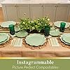 Sage Scalloped Edge Guest Napkin