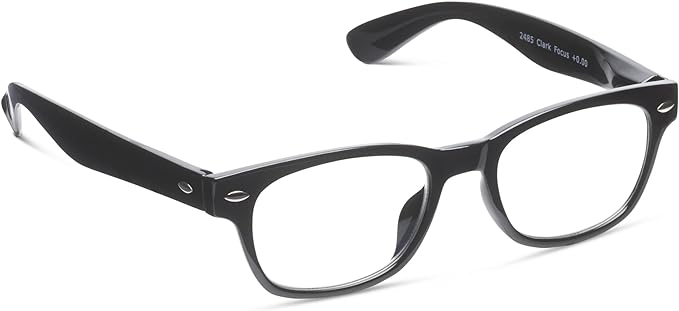 Black Clark Focus Blue Light Reader Glasses by Peepers