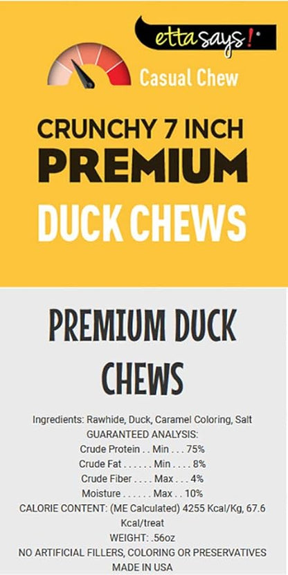 Etta Says! 7" Crunchy Chew For Dogs - Duck