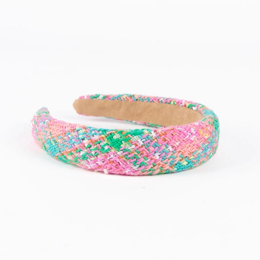 Camilla Non-Slip Colorful Plaid Boucle Headbands