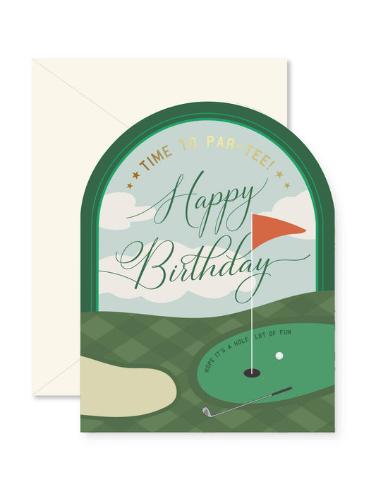 Time to Par-Tee Birthday Greeting Card