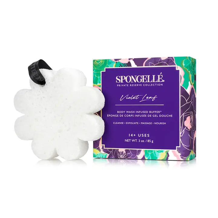 Spongelle Violet Leaf Flower Sponge