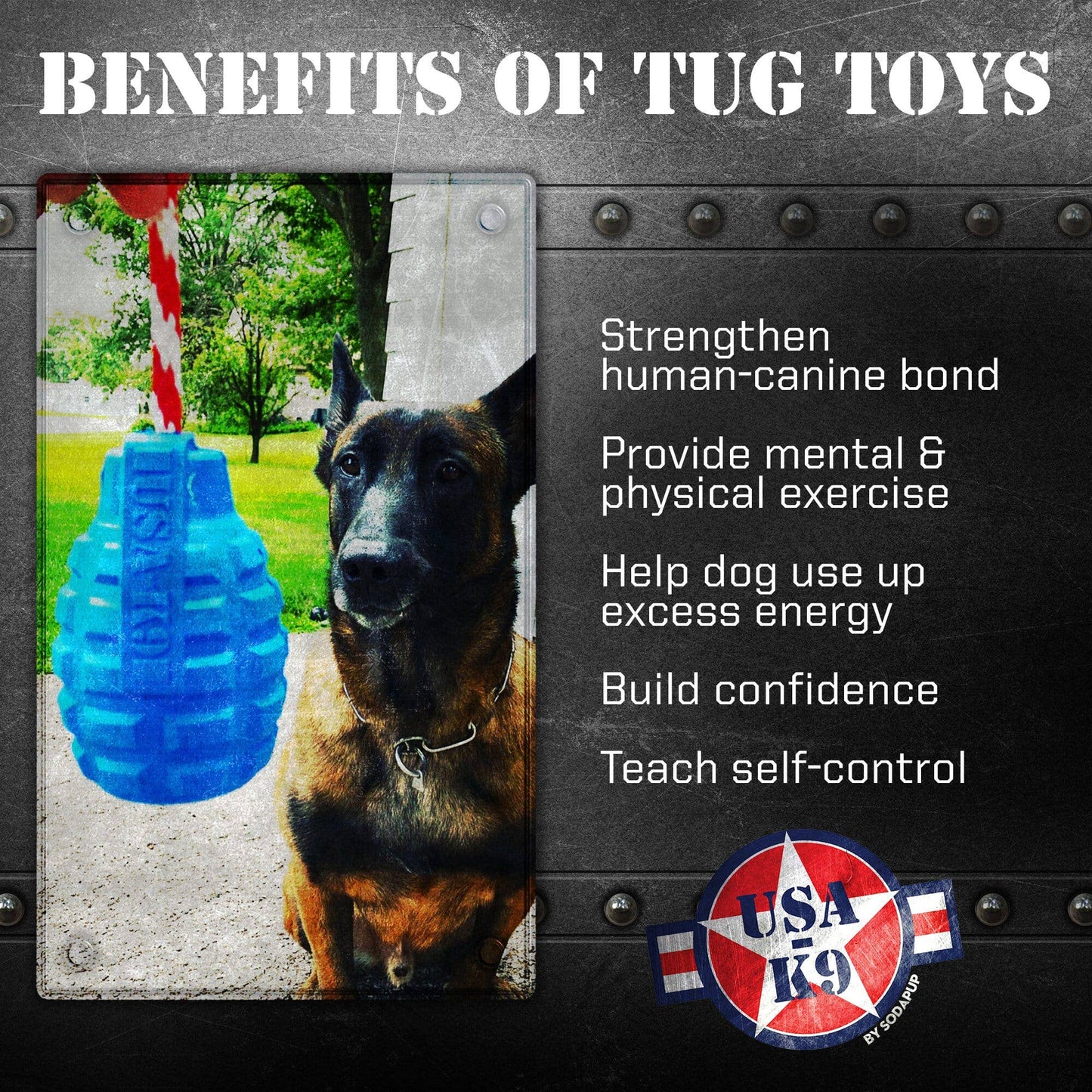 USA-K9 Grenade Chew Toy