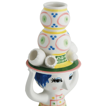 Bjørn Wiinblad Lady w/ Hat Candleholder - Yellow